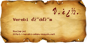 Verebi Ádám névjegykártya